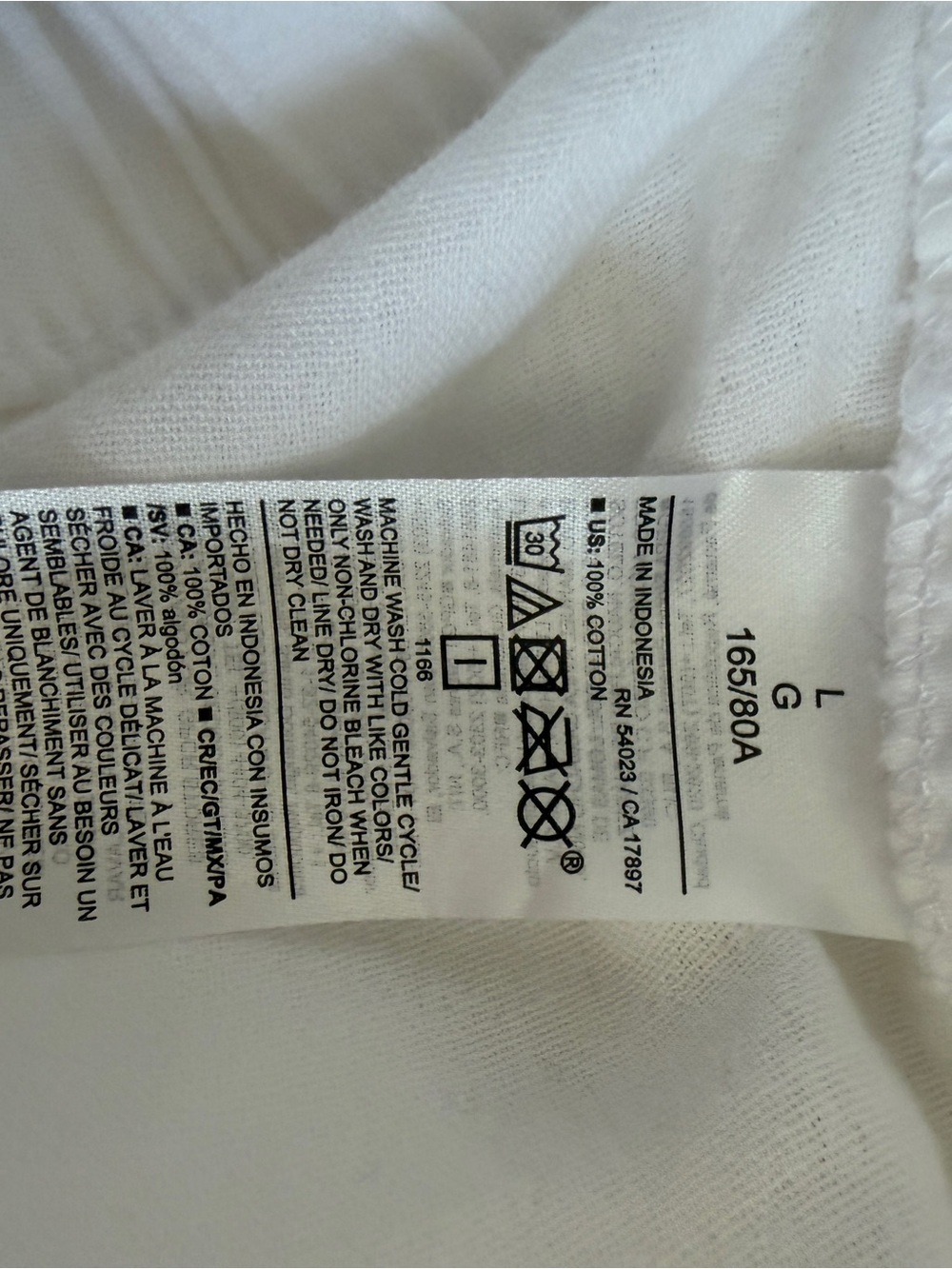 Old Navy 100% Cotton Wide-Leg White Pants Size Large - Picture 3 of 6
